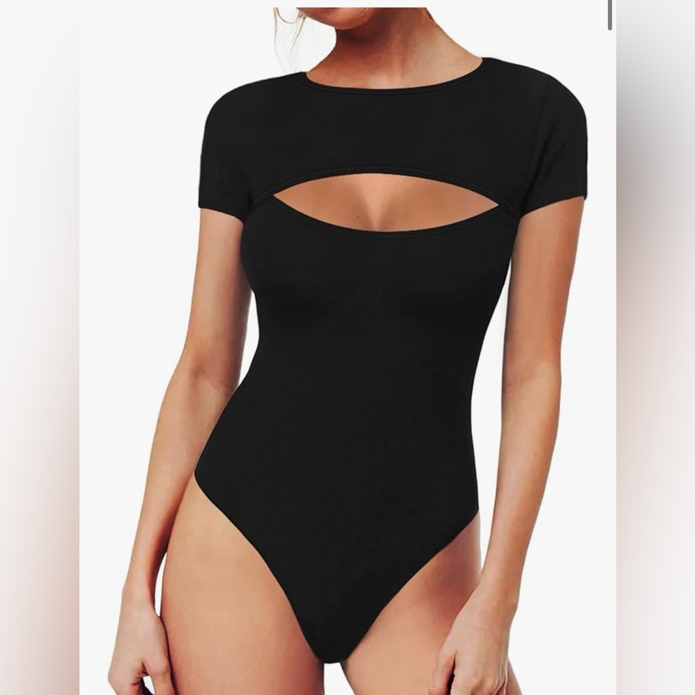 Black Short Sleeve Bodysuit
